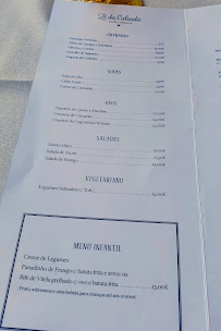 Menu / carte de Zé da Calçada à Amarante