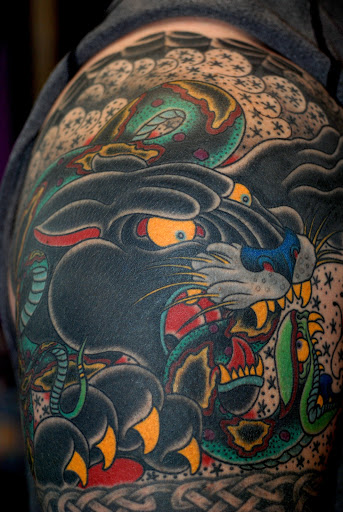 Explore snake sleeve tattoo ideas, creative tattoo ideas in Sedona, available at Ascension Tattoo