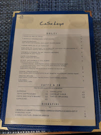 Casa Leya à Nice menu