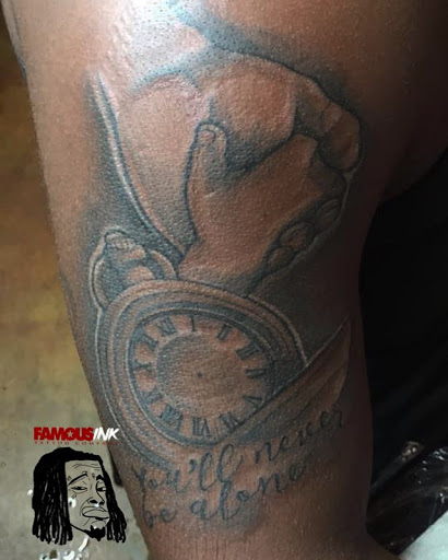 Explore foot tattoo ideas for men, creative tattoo ideas in Hammond, available at Famous Ink, Inc.