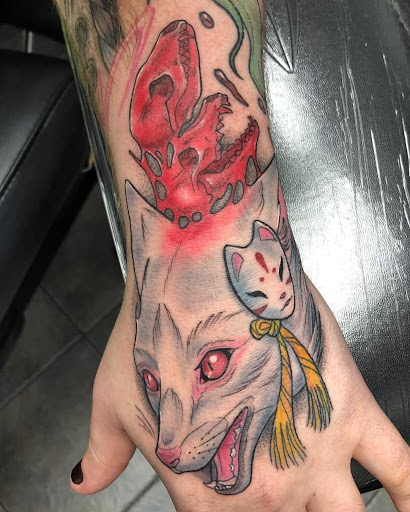 Explore tooled leather tattoo ideas, creative tattoo ideas in Buffalo, available at Ink Spot Tattoo