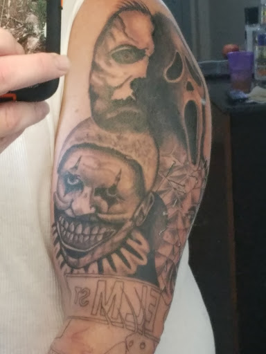 Explore knee surgery tattoo ideas, creative tattoo ideas in Deer Park, available at Golden 7 Tattoos