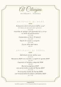 Carte du Al Ciliegino Ristorante Pizzeria à San Giovanni al Natisone