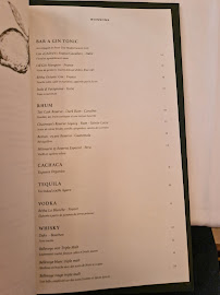 Madonna à Paris menu