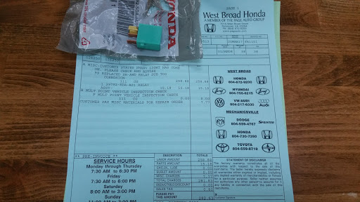 Honda Dealer «West Broad Honda», reviews and photos, 7014 W Broad St, Richmond, VA 23294, USA