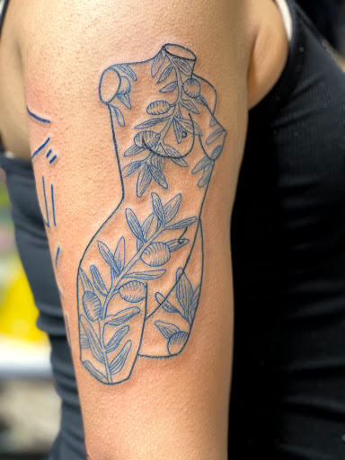 Explore crystal ball tattoo ideas, creative tattoo ideas in Goose Creek, available at Red Kirin Tattoo