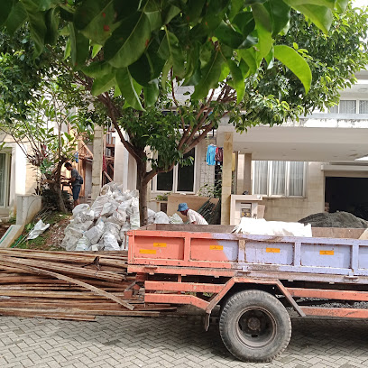 jasa buang puing,jasa gali tanah basement,jasa urugan tanah dan puing,jasa bongkar rumah,sewa truk puing