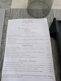 Menu du Le Paris Palace à Menton