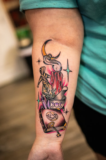 Explore dog tags tattoo ideas, creative tattoo ideas in Leesville, available at Revolution Ink Tattoo and Art Gallery