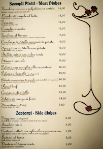 Carte du Trattoria Serghei à Bologna