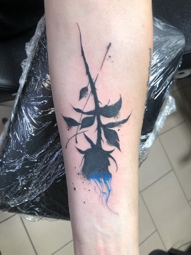 Explore thigh cover up tattoo ideas, creative tattoo ideas in Sarasota, available at SEVEN SINS Tattoo Studio