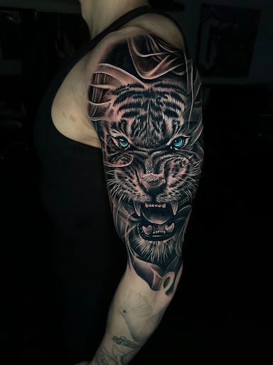 Explore clone trooper tattoo ideas, creative tattoo ideas in Corona, available at Crop Circles Tattoo Studio