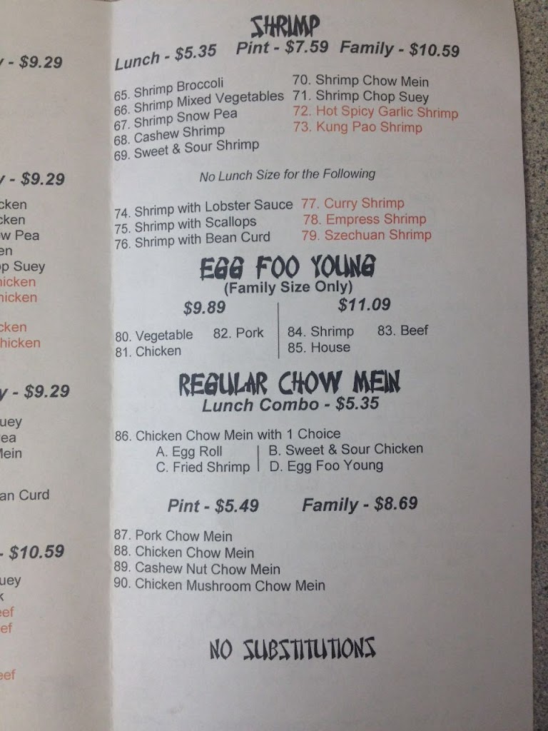 Fortune Cookie Chinese Restaurant Hastings, MN 55033 Menu, Hours