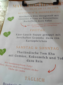Café Maya's Unverpacktladen & Café (bitte getrennte Öffnungszeiten von Laden vs. Café beachten) à Hofheim - menu / carte