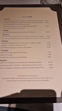 Auberge du Cep à Fleurie menu