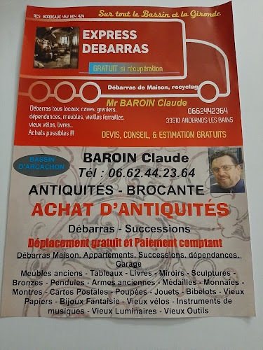 Magasin d'antiquités EXPRESS DÉBARRAS DÉBARRAS ANTIQUITÉS BROCANTE SUR LE BASSIN Andernos-les-Bains