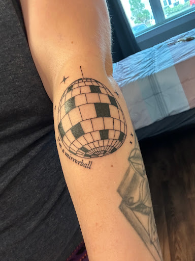 Explore word tattoo ideas for females, creative tattoo ideas in Summerville, available at Blackwater Tattoo Co.