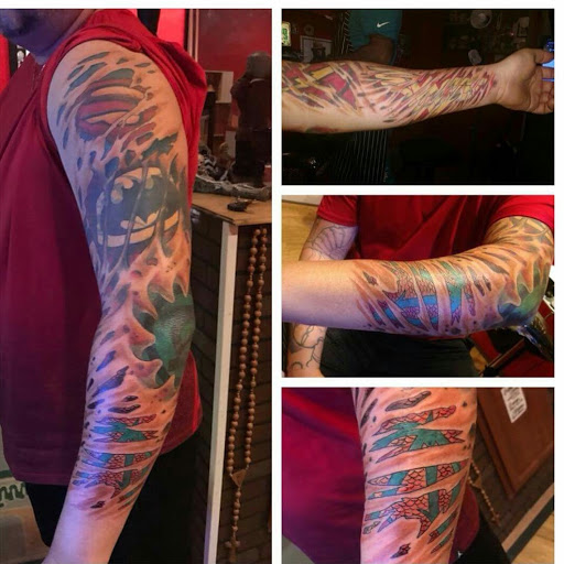 Explore elbow tattoo ideas for guys, creative tattoo ideas in Hialeah, available at Allstar Tattoo & Body piercing