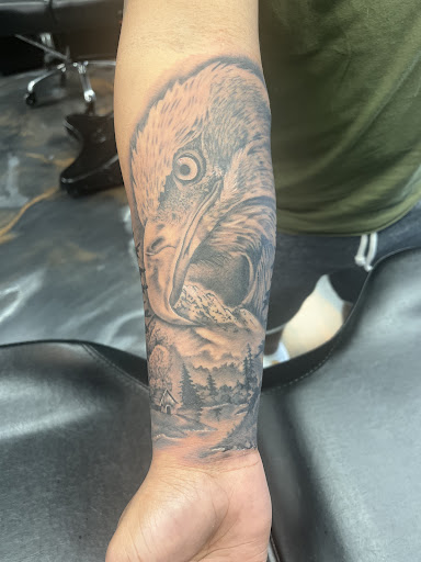 Explore basketball tattoo ideas leg, creative tattoo ideas in Cincinnati, available at UniquInk Tattoos & Piercings