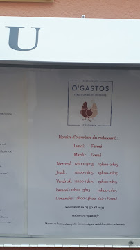 Restaurant O'Gastos à Saint-Saturnin-lès-Avignon (le menu)