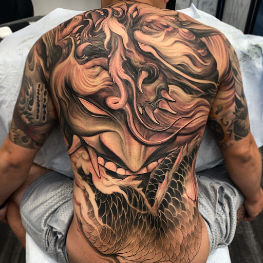 Explore mortal kombat tattoo ideas, creative tattoo ideas in Garden Grove, available at Red Blossom Art Studio