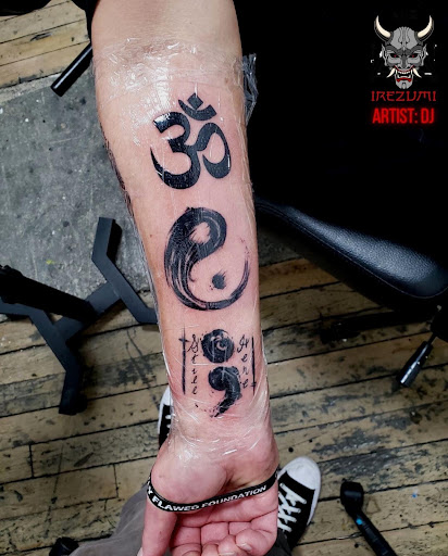 Explore mother and 2 sons tattoo ideas, creative tattoo ideas in Peru, available at Irezumi Tattoo Parlor