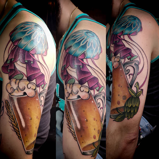 Explore cancer astrology tattoo ideas, creative tattoo ideas in Gallatin, available at Grimoire Ink