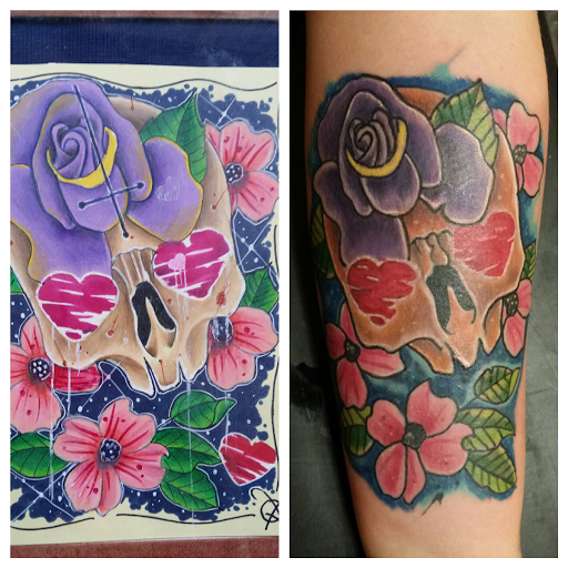 Explore upper arm tattoo ideas, creative tattoo ideas in Lancaster, available at Glass City Tattoo