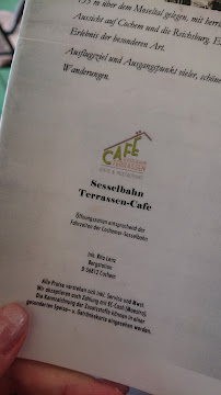 Sesselbahn-Terrassen-Café à Cochem menu