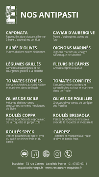Menu / carte de Esquisito à Levallois-Perret