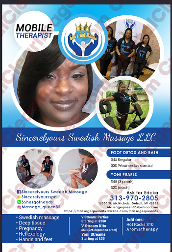 SINCERELYOURS SWEDISH MASSAGE LLC