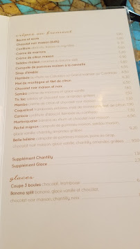 Crêperie Chez Germain à Paris menu