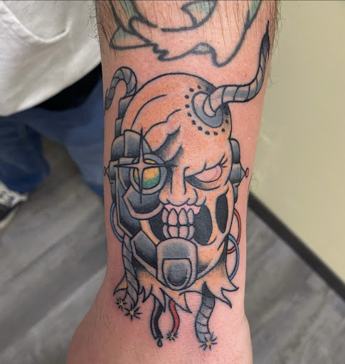 Explore three percenter tattoo ideas, creative tattoo ideas in Bargersville, available at Angels and Demons Tattoo
