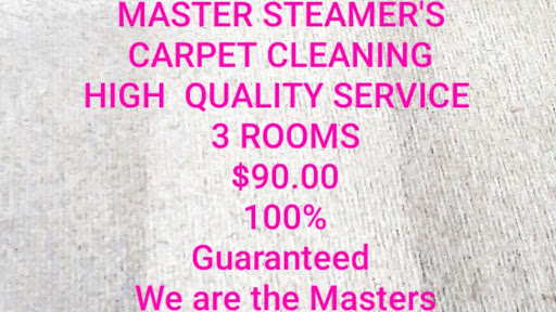 MASTER STEAMER'S CARPET CLEANING 3 ROOMS SPECIAL $90.00