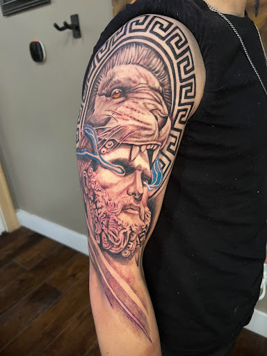Explore tattoo cover up ideas for cross, creative tattoo ideas in Roanoke, available at Saint Cecilias Art Studio