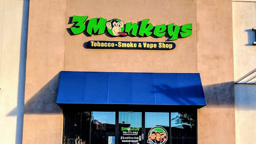 3 Monkeys Vape and Smoke Shop, 10000 Fairway Dr #130, Roseville, CA 95678, USA, 