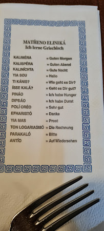 Menu / carte de Apollon Griechische Spezialitäten à Krummhörn