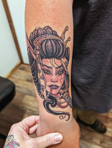 Explore engineering tattoo ideas, creative tattoo ideas in Cornelia, available at Prismatic Pulse Tattoo