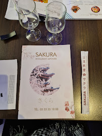 Menu du Sakura à Trélissac