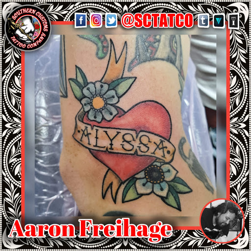 Find simple heart tattoo ideas for your next unique tattoo in Fayetteville at Southern Customs Tattoo Company