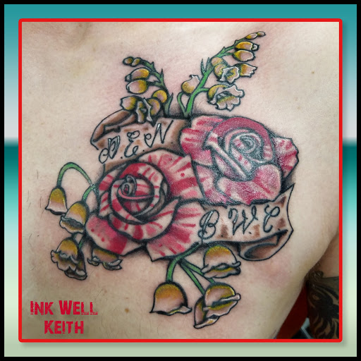 Explore male shoulder tattoo ideas, creative tattoo ideas in Denton, available at The Ink Well Tattoo Studio