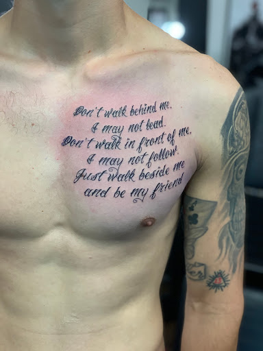 Explore mother son tattoo ideas, creative tattoo ideas in Roscoe, available at Elevated Ink Tattoo