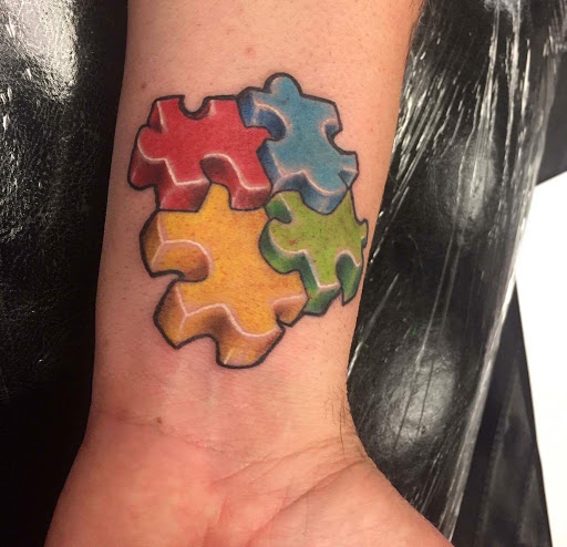 Explore brick tattoo ideas, creative tattoo ideas in Tucson, available at Sacred Art Tattoo Studio