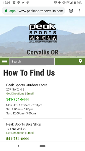 Outdoor Sports Store «Peak Sports», reviews and photos, 207 NW 2nd St, Corvallis, OR 97330, USA