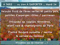 LUM table / cave / épicerie à Vaison-la-Romaine menu
