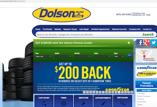 Tire Shop «Dolson Tire & Auto Goodyear Michelin Bridgestone», reviews and photos, 178 Dolson Ave, Middletown, NY 10940, USA