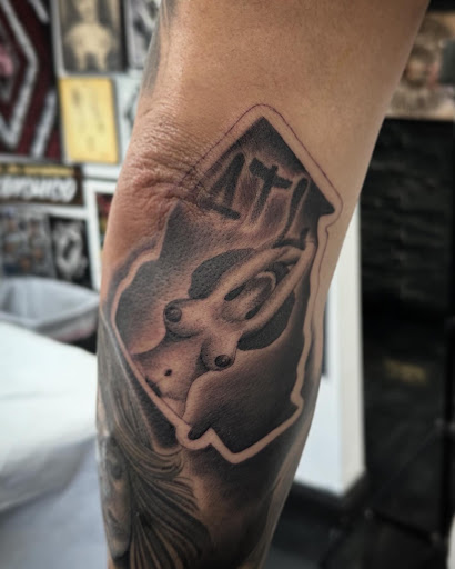 Explore d20 tattoo ideas, creative tattoo ideas in Stockbridge, available at Black Rose Tattoo Collective