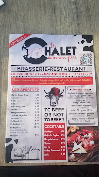 Menu / carte de Le Châlet de mon Père Restaurant St Herblain à Saint-Herblain