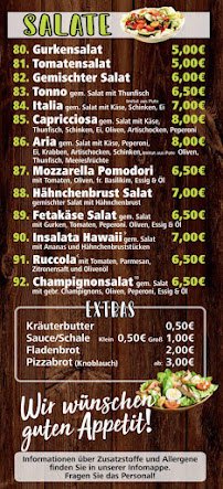 Restaurant Pizza Aria Grill à Isselburg (la carte)