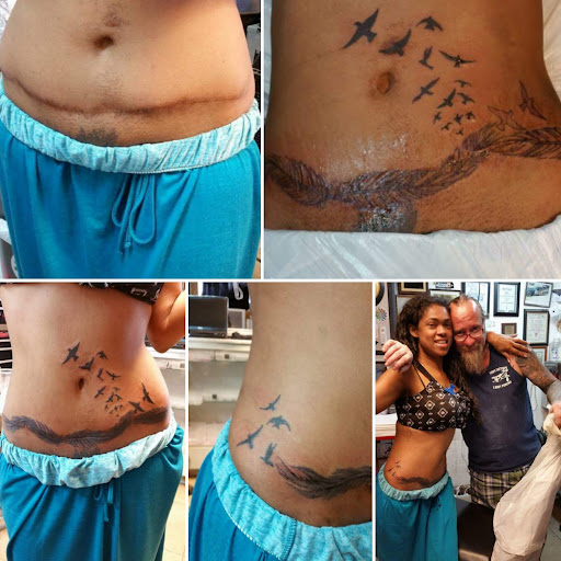 Explore logging tattoo ideas, creative tattoo ideas in Elko, available at Tom Custom Tattoos and Body Piercing Studio